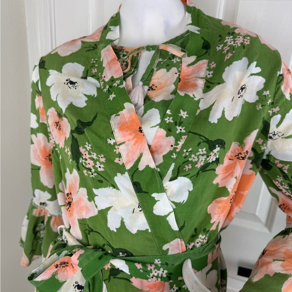 Gilligan and O'Malley Plush Multi-Colored Floral Belted SHORT Robe SZ XS. A33 - Picture 16 of 17